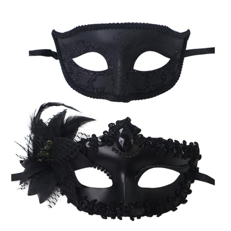 Respirator Half Face - 2 Pcs Halloween Party Mask Venetians