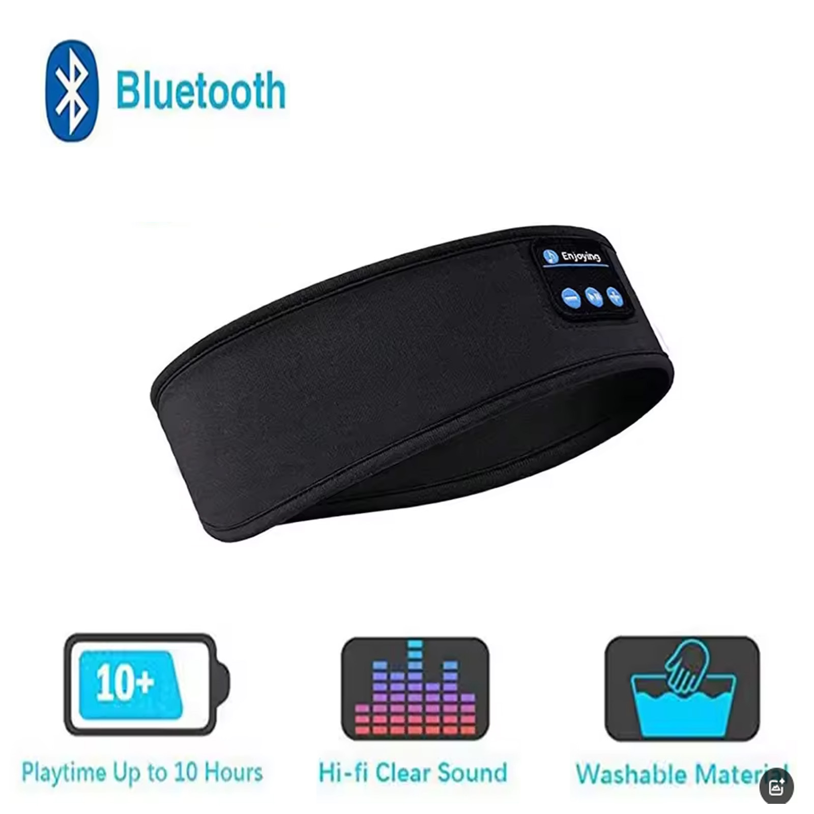 Mask Lanyard Adjustable - Wireless Bluetooth Sleeping Headband Fone Earphones
