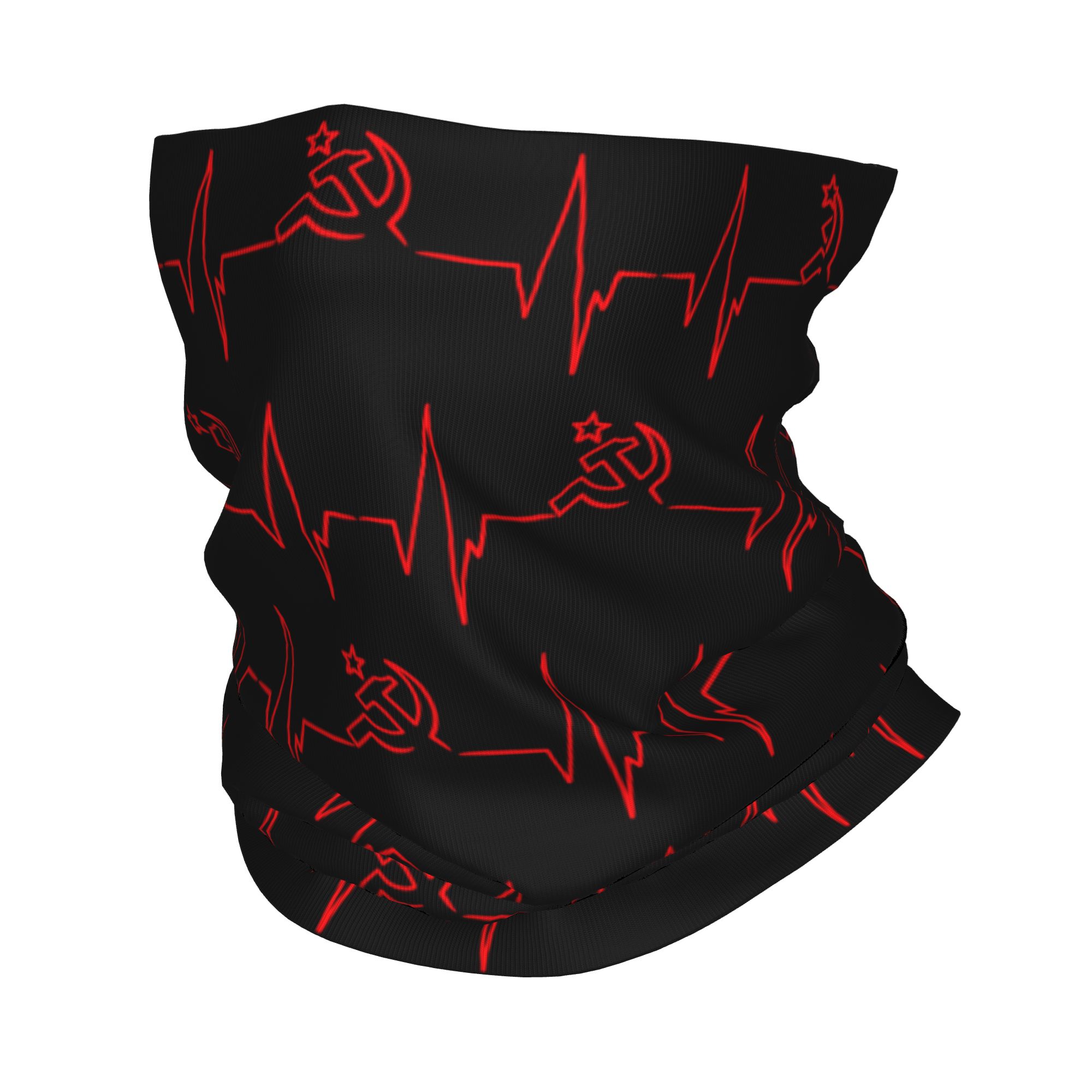 Custom Heartbeat Russian Flag  - Neck Gaiter Face Cover 评论和价格