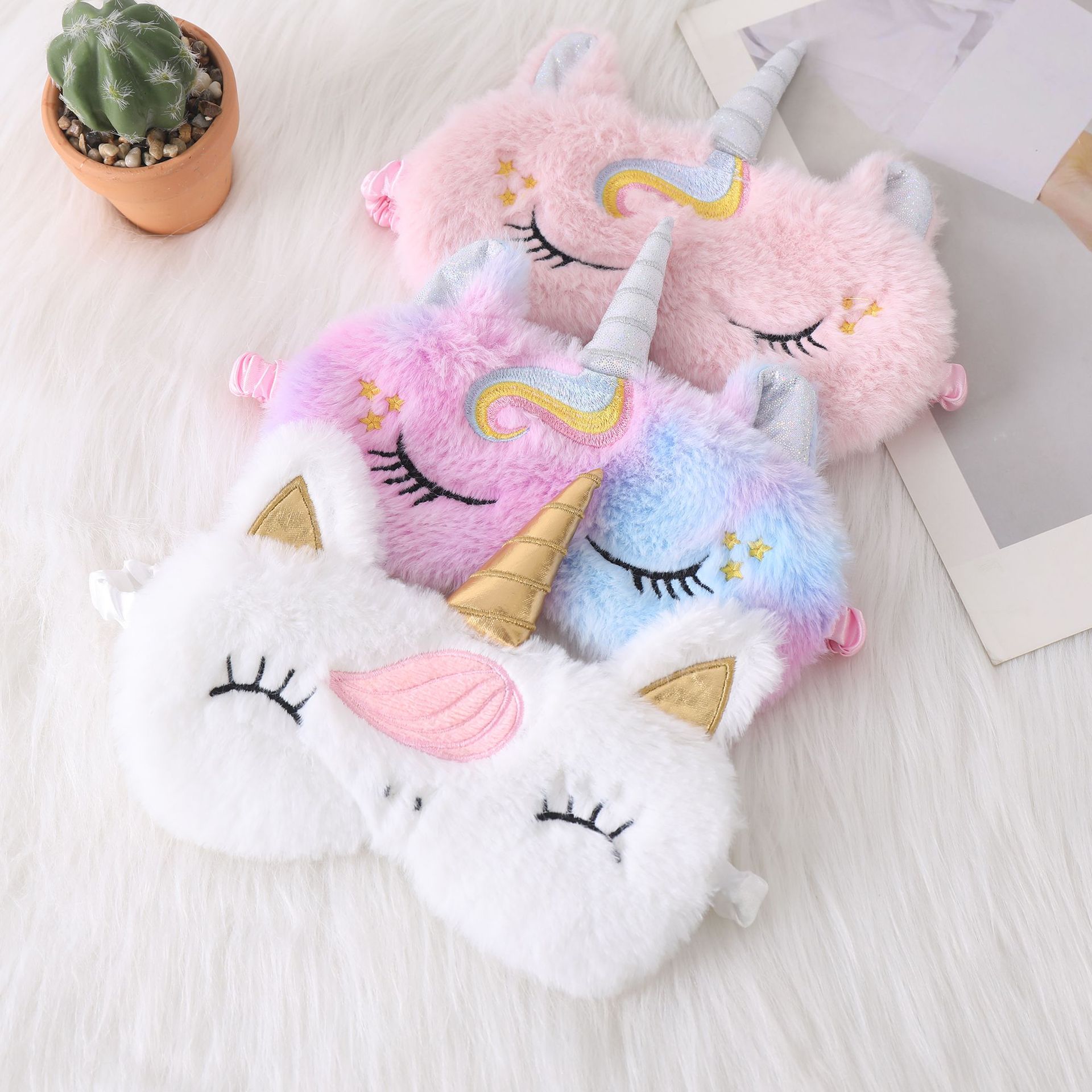 Soft Plush Sleeping Eye Masks  - Kids Face Mask 评论和价格