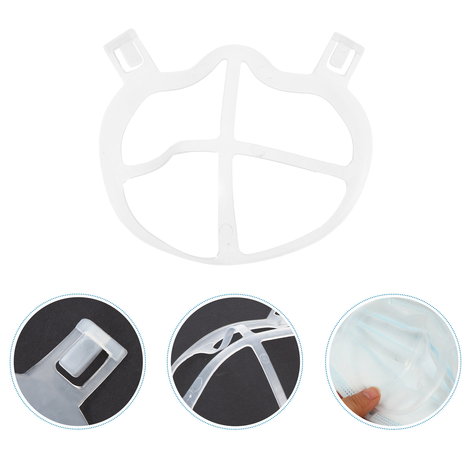 10Pcs Skin-Friendly Thin Silic - Silicone Mask Bracket 评论和价格