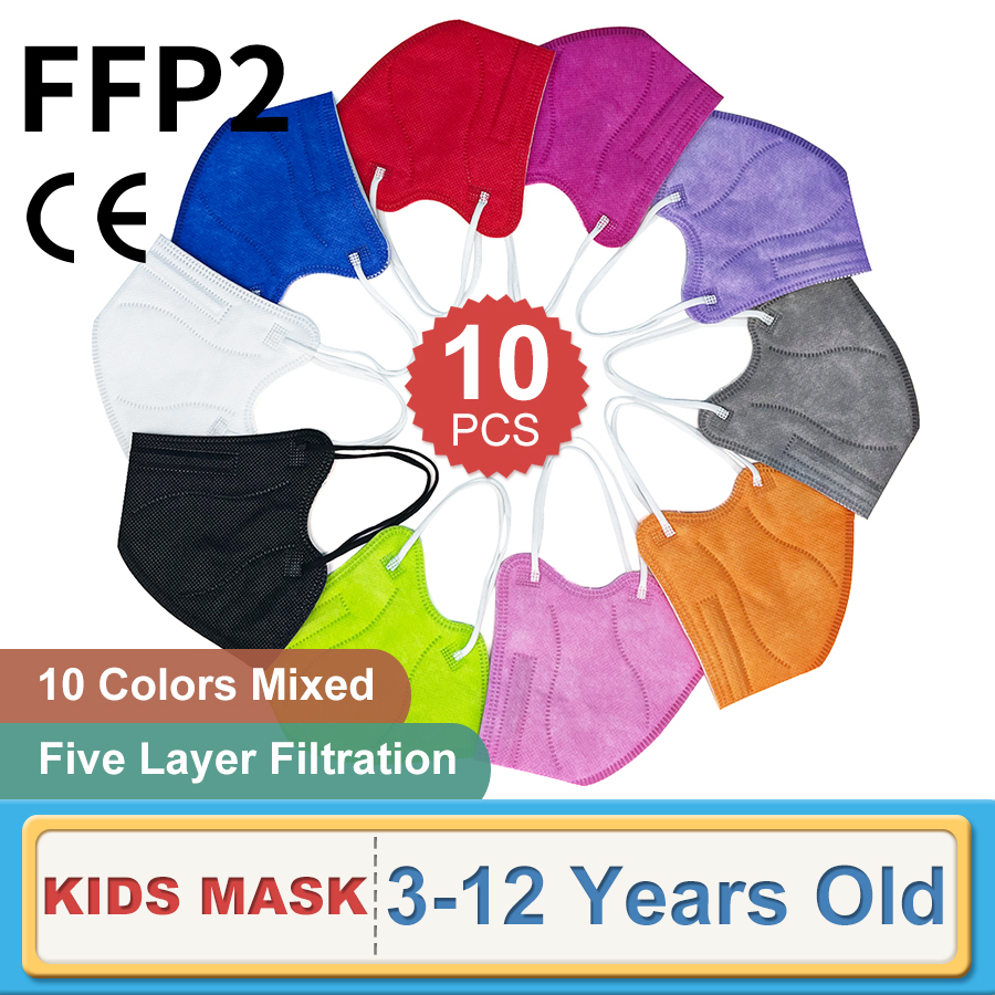 10PCS Children FFP2 Face Mask  - Kids Face Mask 评论和价格