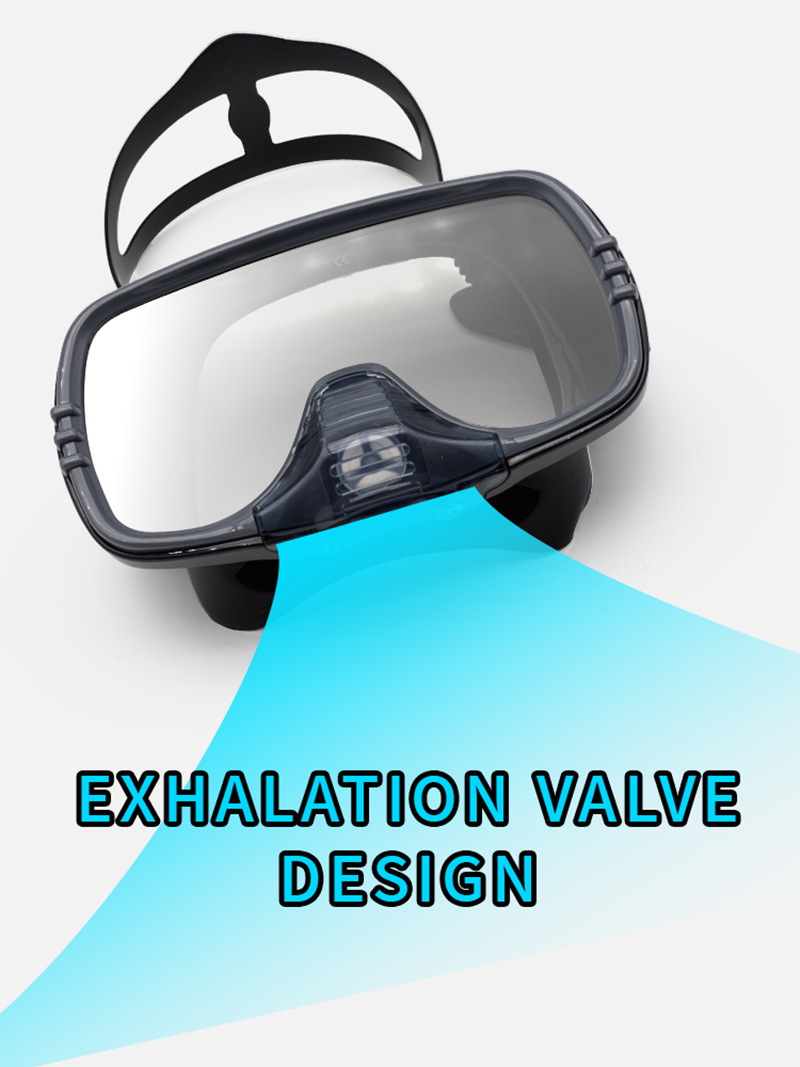 New Large Frame Diving Mask wi - Silicone Mask Bracket 评论和价格