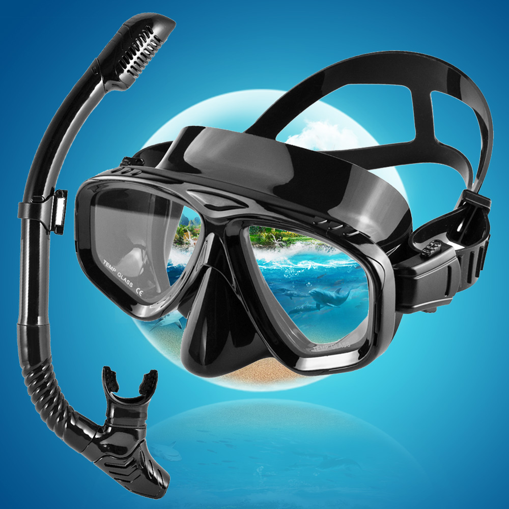 Dry Snorkel Set Diving Mask Pr - Anti Pollution Mask 评论和价格