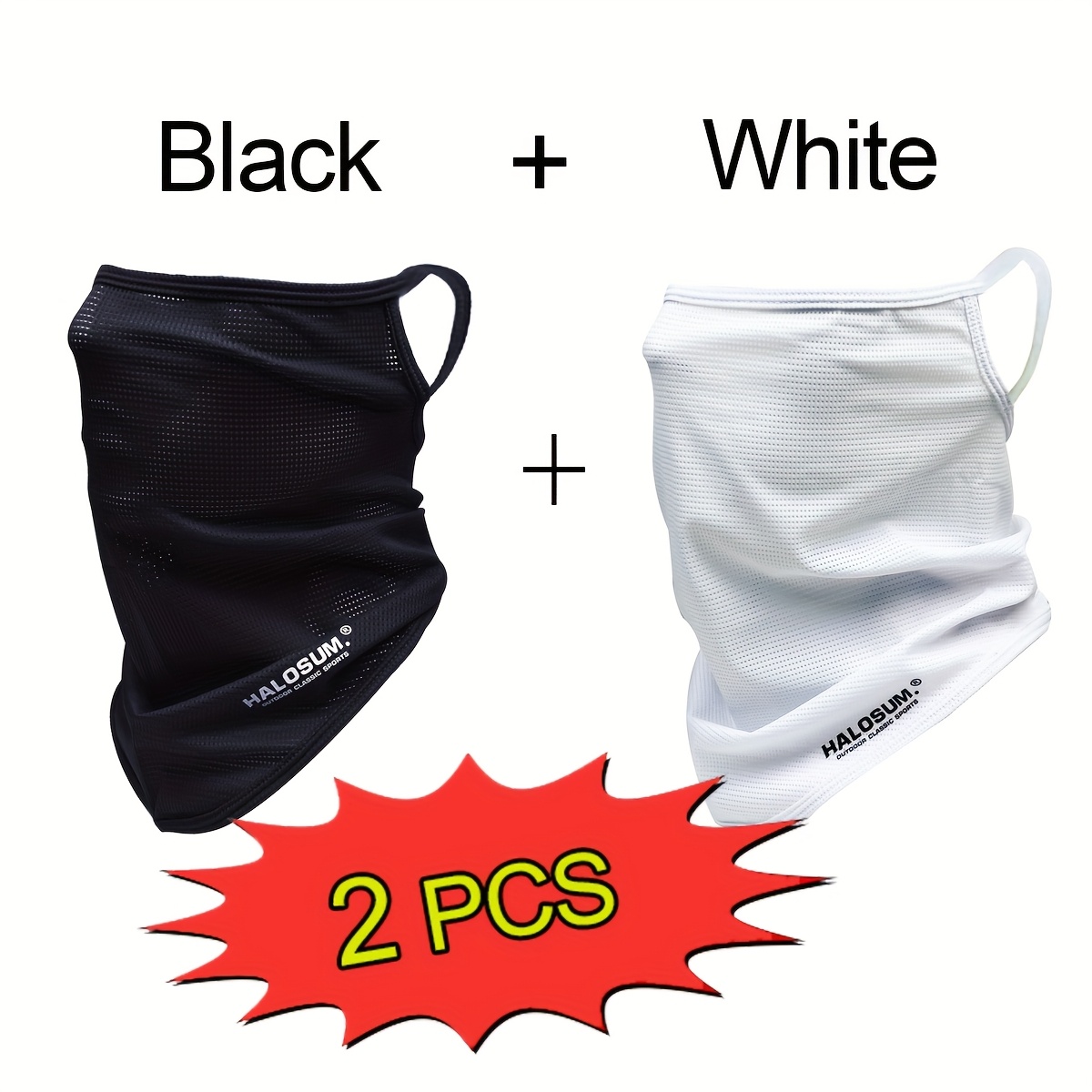 1/2Pcs Ice Silk Face Mask Brea - Sports Mask Breathable 评论和价格