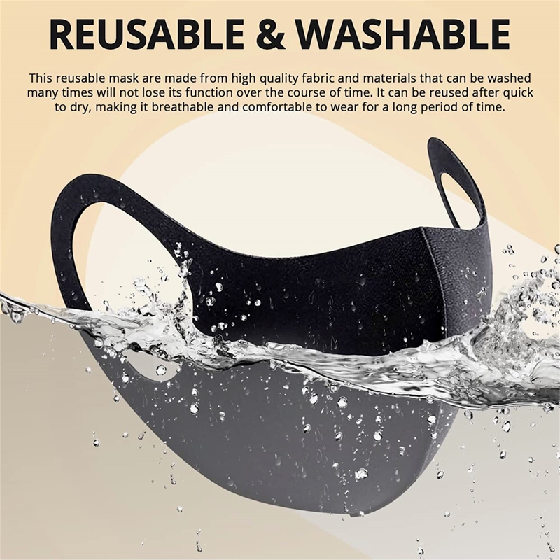 5/10PCS Fashion Solid Earloop  - Cloth Face Mask Washable 评论和价格