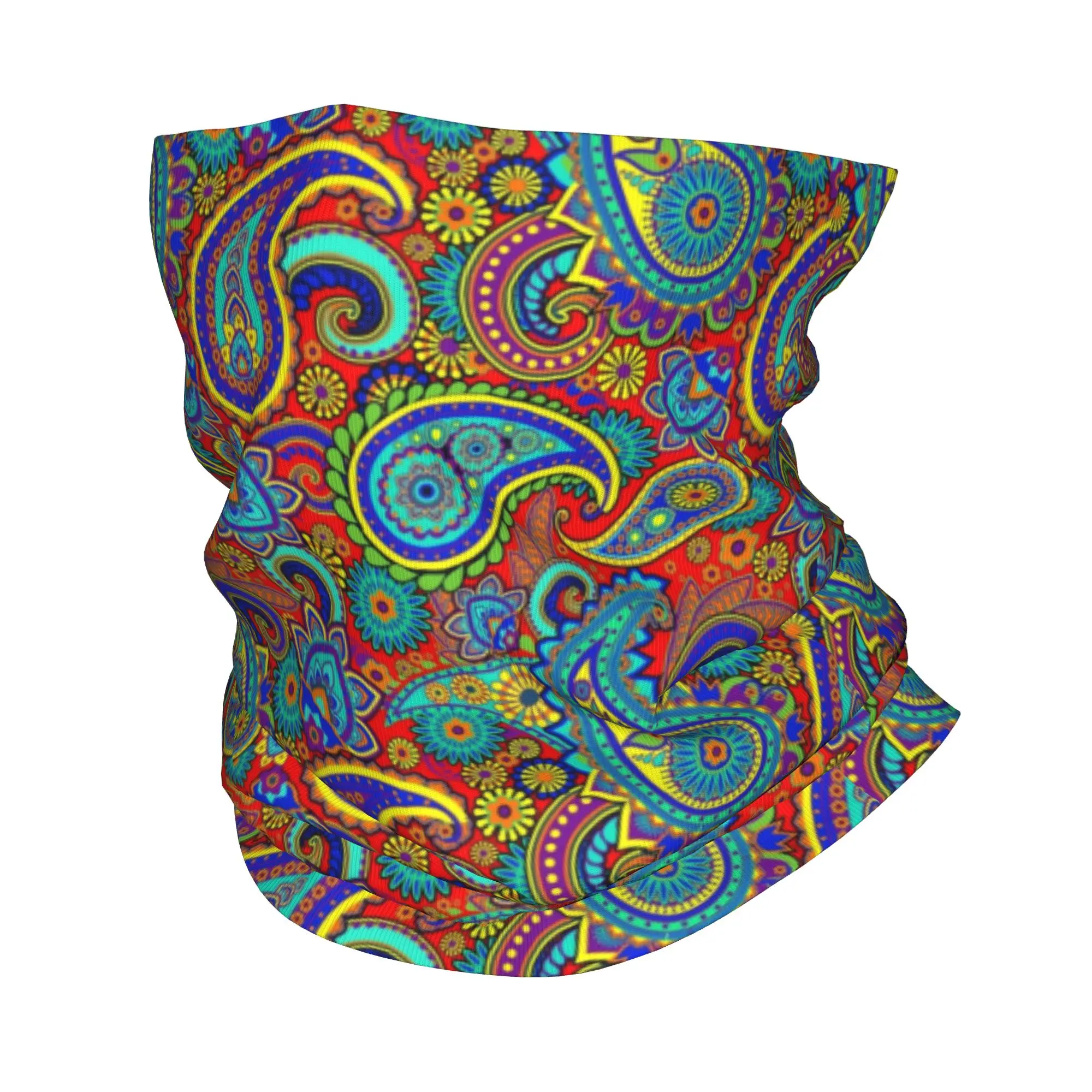 Colorful Retro Paisley Pattern - Neck Gaiter Face Cover 评论和价格