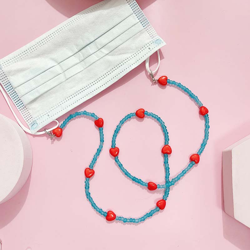 Trendy Peach Heart Anti Slip R - Mask Chain Holder 评论和价格